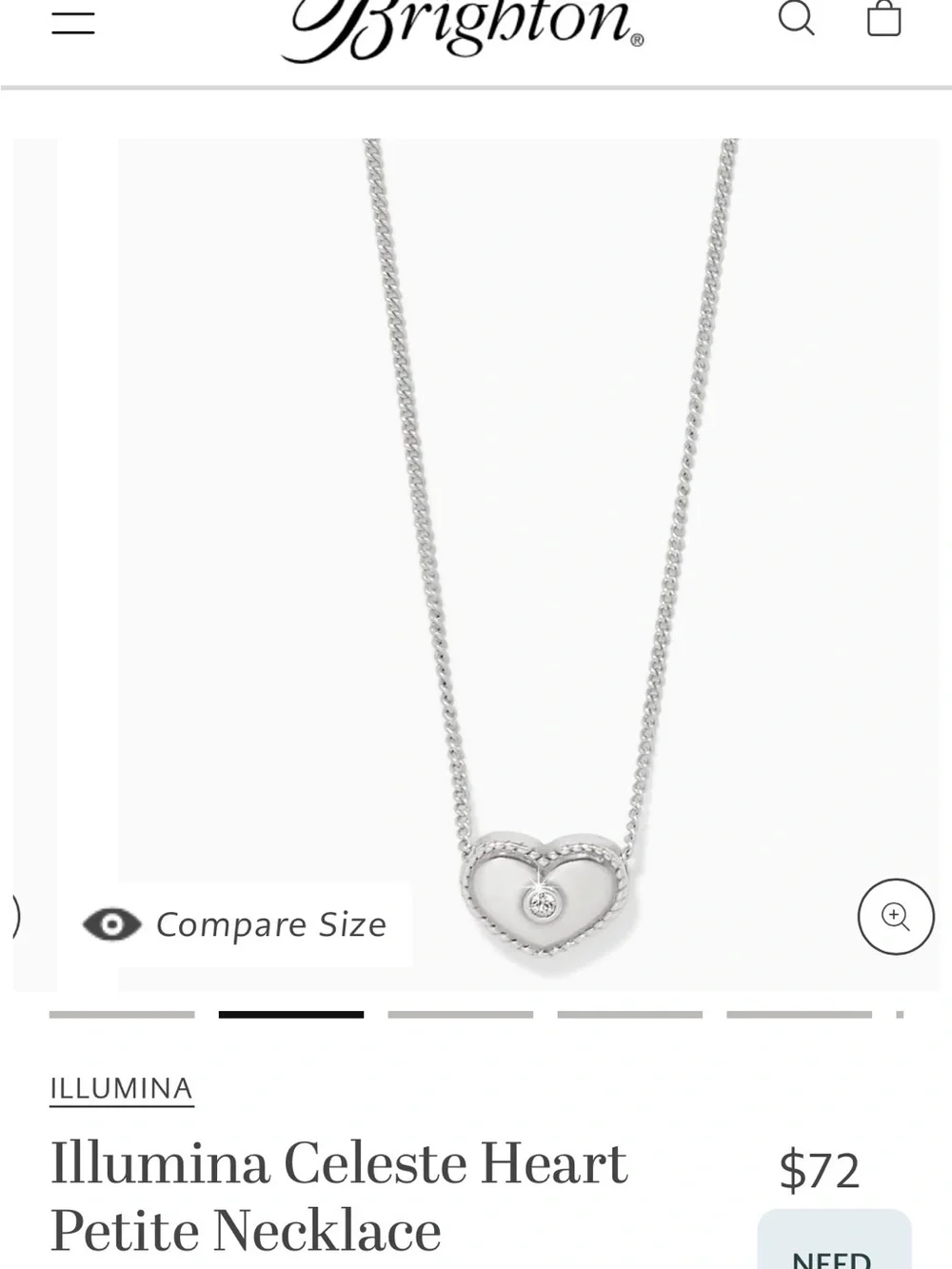 Brighton Illumina Celeste Heart Pendant